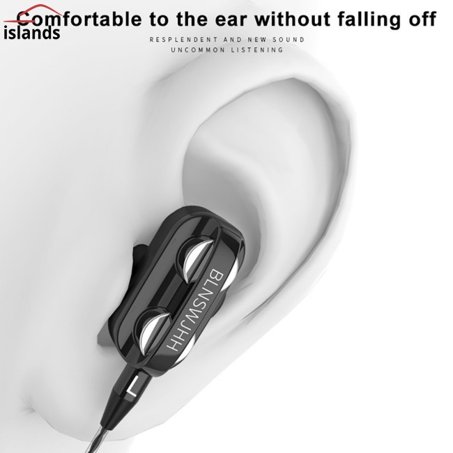 Tai nghe nhét tai có dây âm thanh hifi giắc cắm 3.5mm tiện dụng