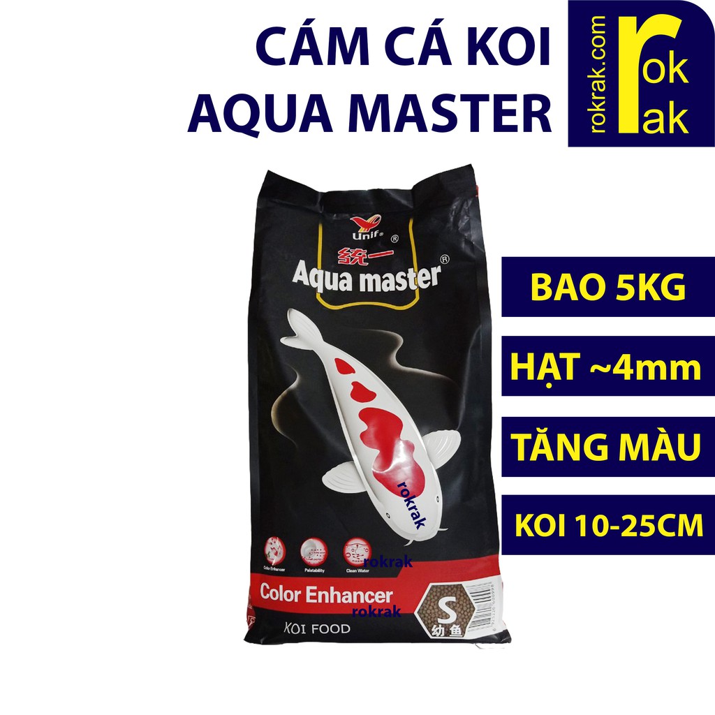 Thức ăn cá Aqua master bao 5kg Aquamaster các loại Chuyên cho Koi - cá vàng