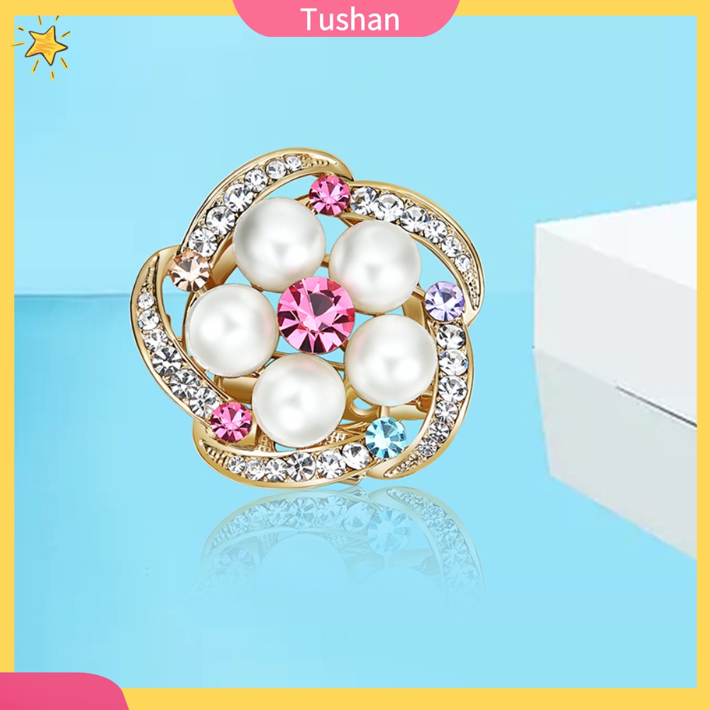 Ghim Cài Áo Hình Chuồn Chuồn Đính Đá Và Ngọc Trai Giả Xinh Xắn