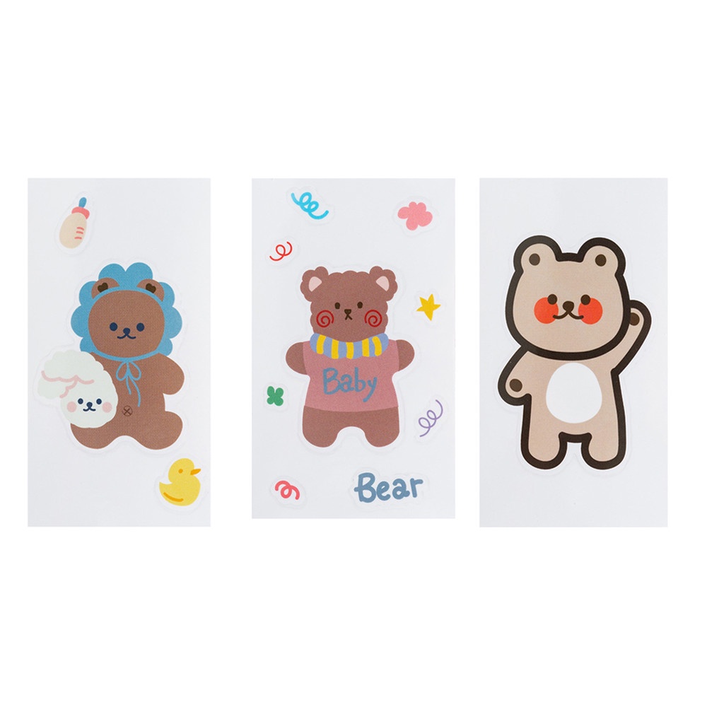 Bộ 3 miếng dán hình động vật dễ thương chống thấm nước đa năng tiện dụng DIY