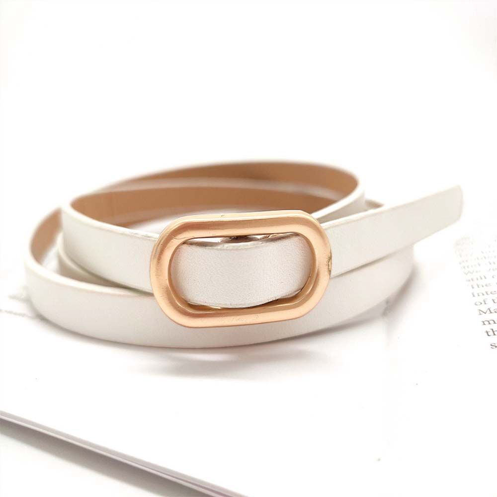 Thắt Lưng Da Bò Màu Trơn Không Bị Rách Thời Trang Cho Nữ