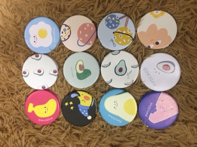 Gương quả bơ hoa quả tròn