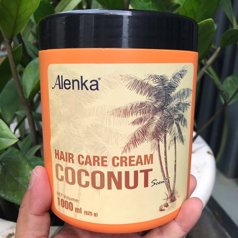 ( Siêu rẻ)Dầu hấp ủ tóc siêu mượt Coconut Hair Care Cream Alenka 1000ml