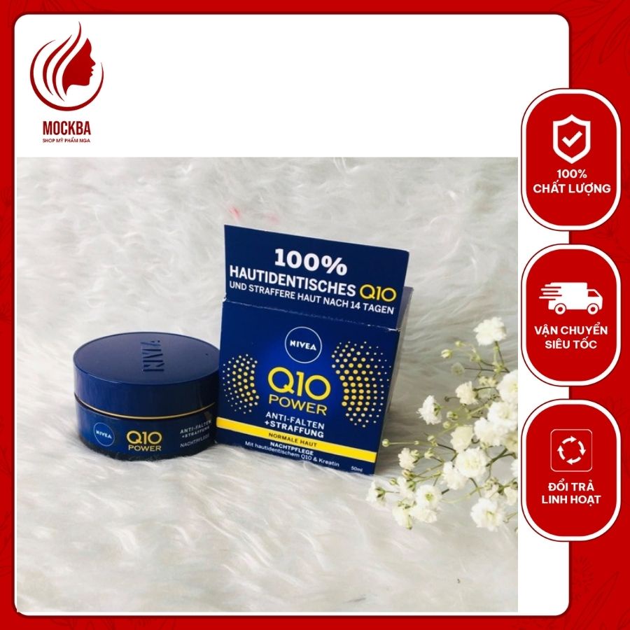 kem dưỡng da mặt ngày và đêm Nivea Q10 Power  anti-wrinkle 50ml của Nga dưỡng chuyên sâu, chống lão hóa.