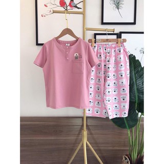 Bộ lửng cotton đẹp , đồ mặc nhà, hoạ tiết cún đáng yêu