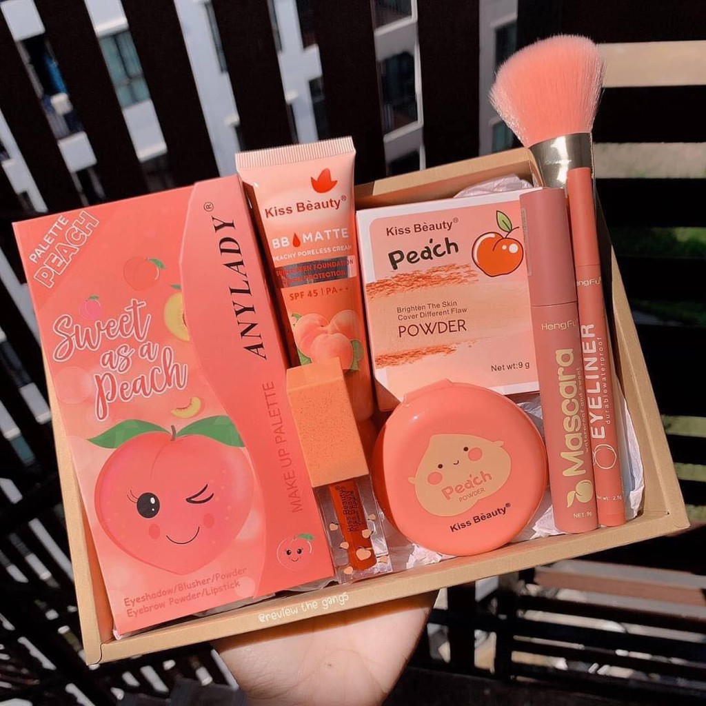 Bộ trang điểm 7 món peach kissbeauty chuẩn thái | BigBuy360 - bigbuy360.vn