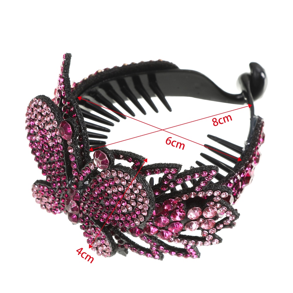 Kẹp tóc hình bướm đính đá nhân tạo độc đáo