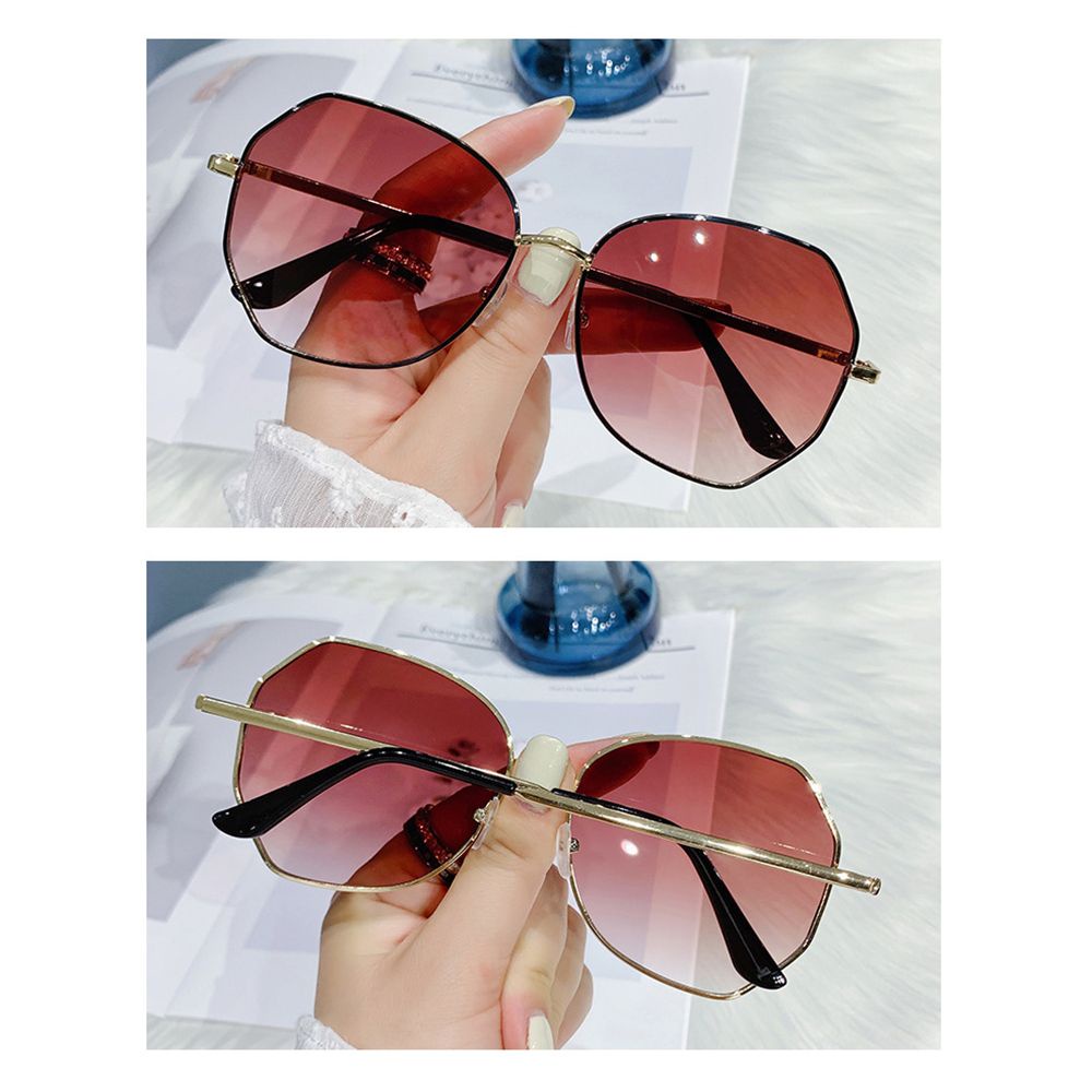 Kính râm gọng ovan không viền chống tia UV 400 thời trang cho nam nữ