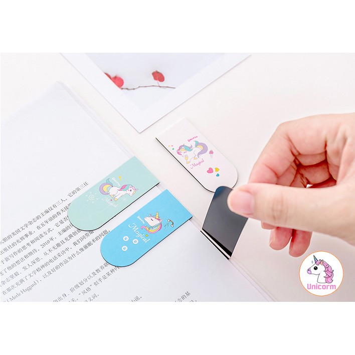 BookMark nam châm unicorn cute  (kẹp đánh dấu trang)