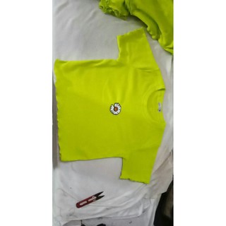 Áo croptop thêu hoa cúc