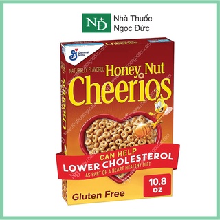 Ngũ cốc ăn sáng mật ong general mills honey nut cheerios, hộp 306g