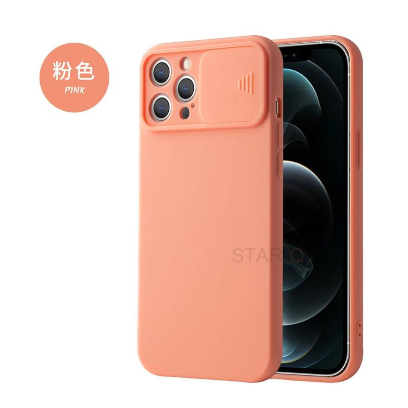 Ốp Điện Thoại Silicon Có Nắp Trượt Bảo Vệ Camera Cho Iphone 13 Pro 11 12 13pro Max Mini Iphone13 12pro