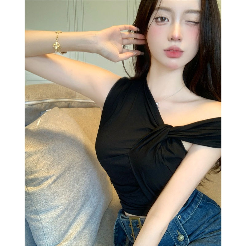 Áo Thun Không Tay Dáng Ôm Co Giãn Thời Trang Dành Cho Nữ