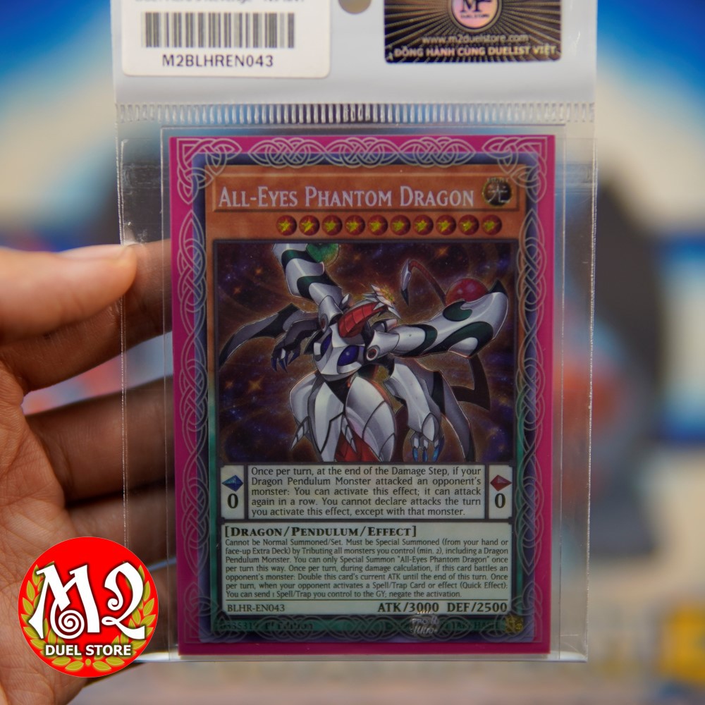 Thẻ bài đồ chơi Yugioh All-Eyes Phantom Dragon - Secret Rare - Bảo quản M2SCCQ-LITE