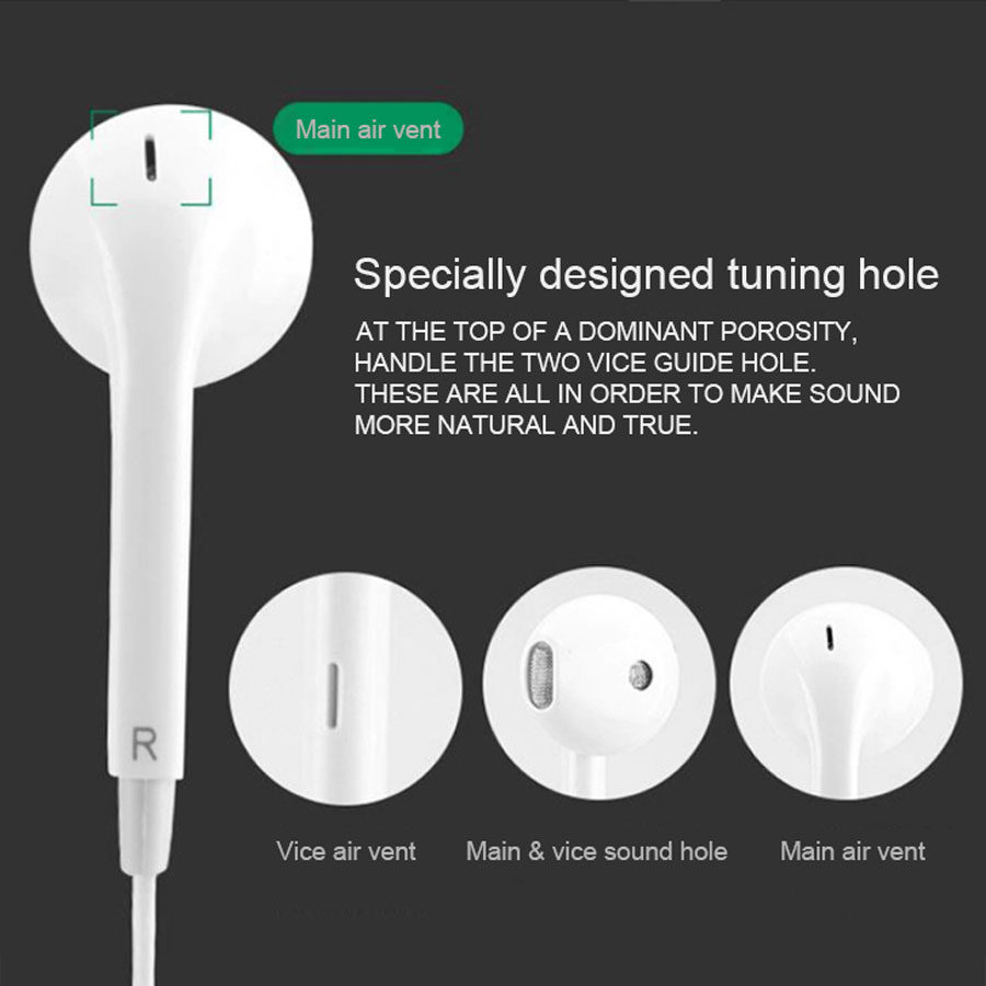 Tai nghe nhét tai OPPO jack 3.5mm có micro và nút điều chỉnh âm lượng