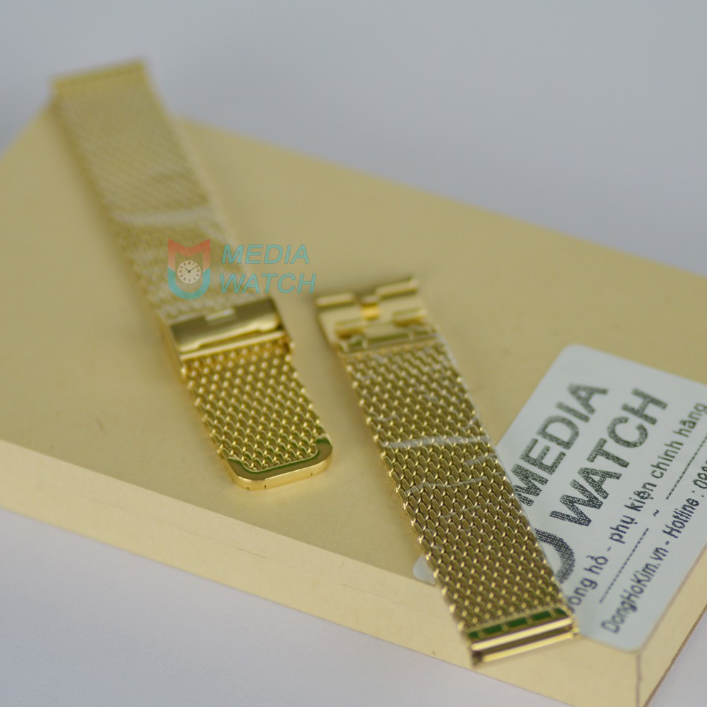 Dây đồng hồ nam Mesh kim loại 3 màu mềm mại phù hợp với mọi loại đồng hồ