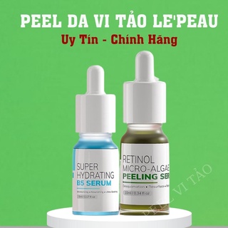 Serum giảm mụn thâm rỗ - peel da vi tảo retinol le'peau sáng da, mờ thâm 10ml