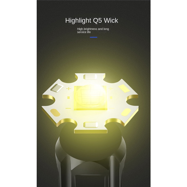 Đèn Pin Sạc USB 18650cob Bằng Nhựa Có Nam Châm Tiện Lợi