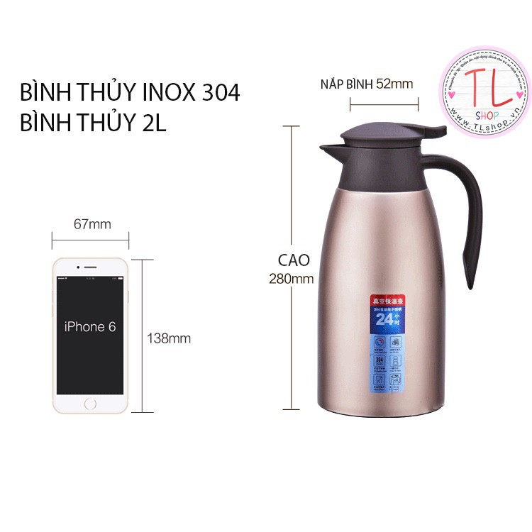 BÌNH THỦY INOX 304 - BÌNH THỦY CAO CẤP - BÌNH GIỮ NƯỚC NÓNG LẠNH