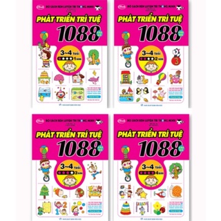 Sách - combo 1088 câu đố phát triển trí tuệ 3-4 tuổi