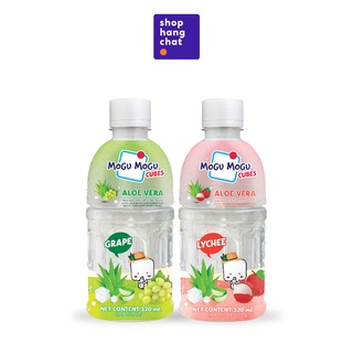 Combo 2 chai nước uống Mogu Mogu vị Nho với Thạch Nha Đam 320ml