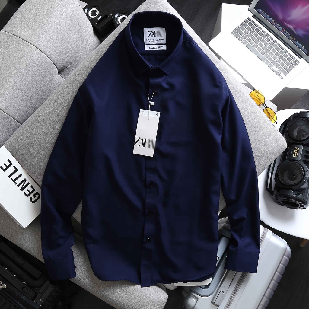 [VNXK] Áo Sơ Mi Nam - Hàng xuất - Sơmi Nam Công sở chất lụa chéo hot 2021 | BigBuy360 - bigbuy360.vn