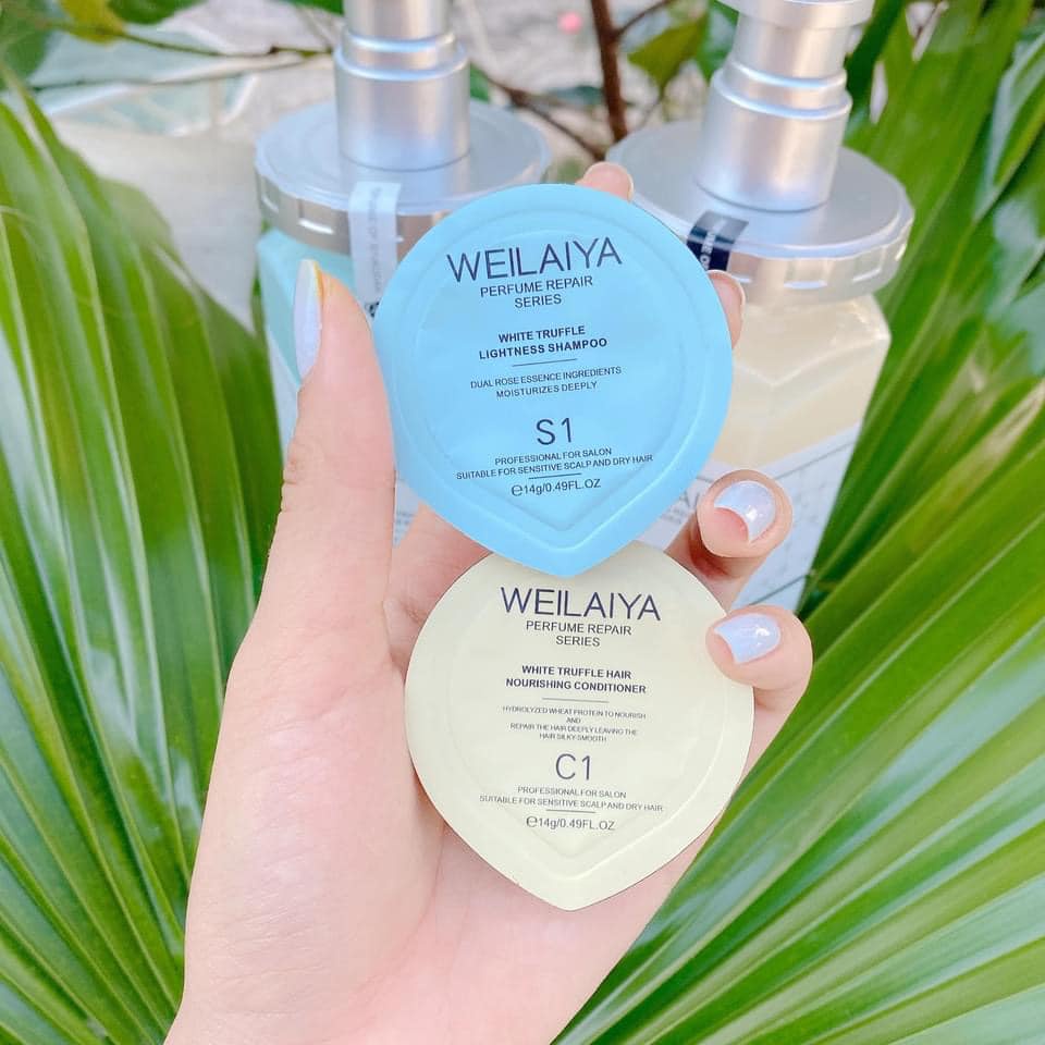Bộ test mini dầu gội phục hồi đa tầng Nấm Truffle Weilaiya 14gr