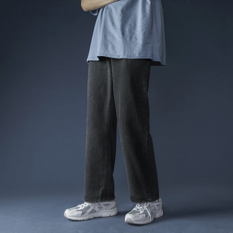 Quần jean baggy nam màu đen KONO dáng suông đứng rộng đẹp chất jeans bò phong cách hàn quốc cao cấp QJ1D