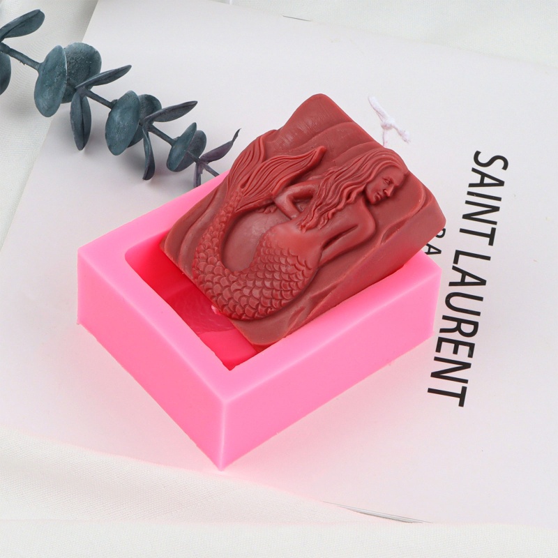 Khuôn Silicone Tạo Hình Làm Nến Hình Nàng Tiên Cá 3D