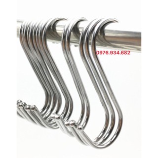 Móc cài treo chũ S treo đồ tiện lợi hàng inox chắc bền 10cm 25 chiếc =90k móc treo chữ s treo phụ kiện tiện dụng.