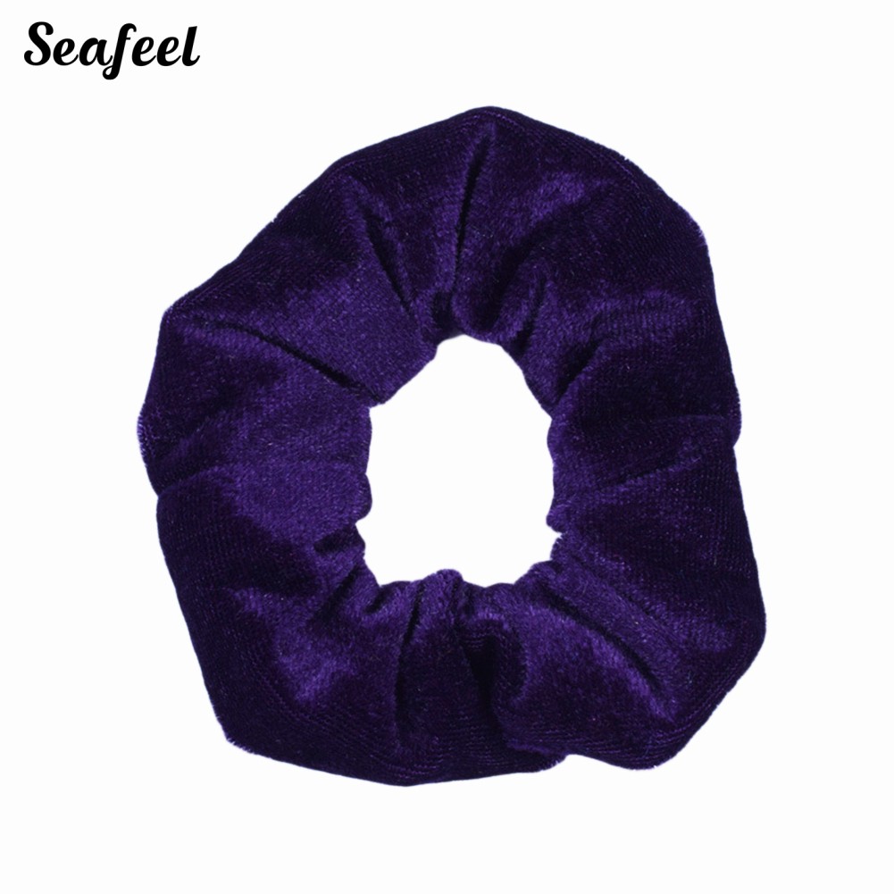 Dây Buộc Tóc Co Giãn Màu Trơn Cho Nữ