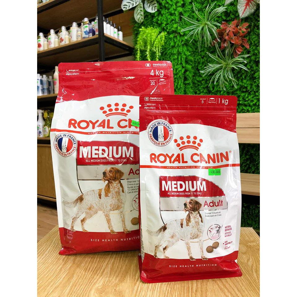 ROYAL CANIN MEDIUM THỨC ĂN CHÓ túi 1kg (chính hãng Pháp)