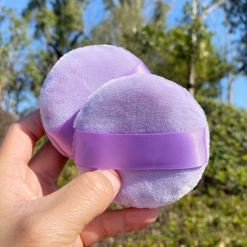 Phấn Phủ Nhung Pha Lê Màu Tím Dáng Rộng Khô Nhanh Phong Cách Mới