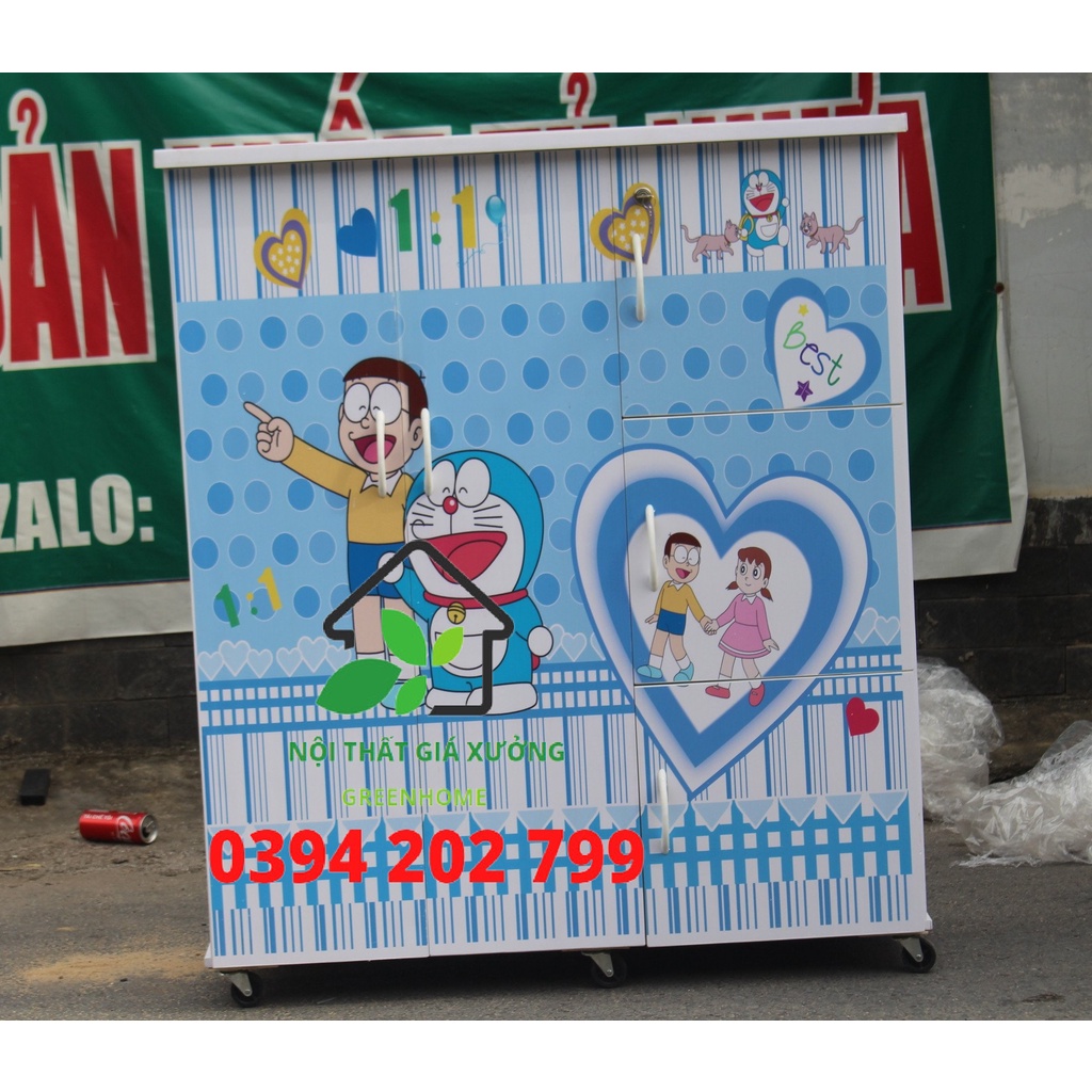 Tủ nhựa đài loan 1m06 x cao 1m25 in 3D doremon