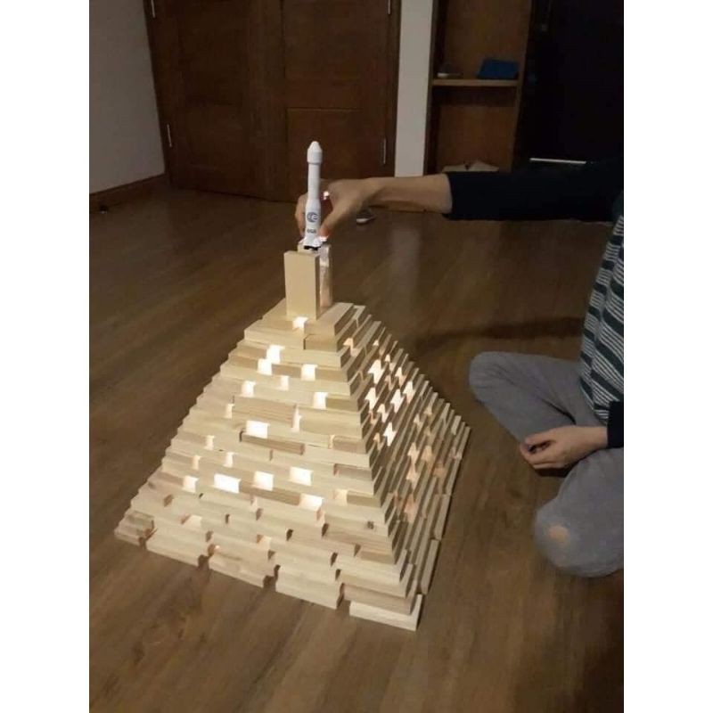 1 kg thanh gỗ Jenga, chơi rút gỗ, domino, xếp hình, hàng không có logo, kích thước 7.7*1.5*2.5