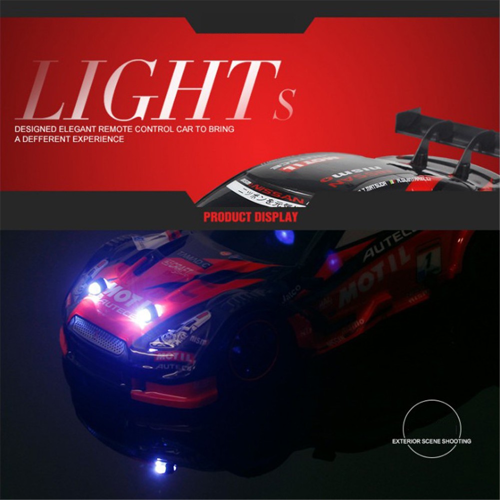 Mô hình xe đua điều khiển từ xa Drift Stunt tốc độ cao 2.4G 4WD GTR RC-F