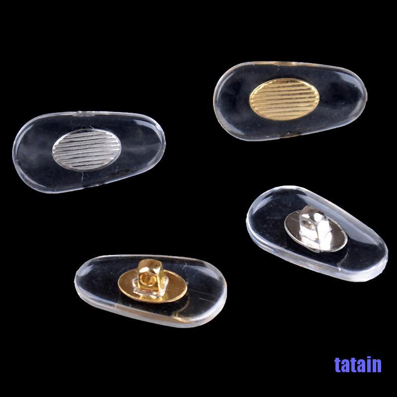 [tatain] 10 Pairs nose pads silicone screw on for glasses sunglasses spectacle nose pad NOQV