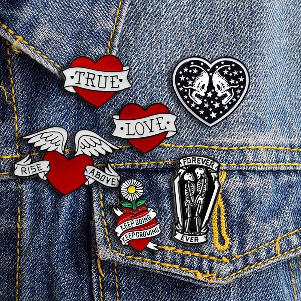 Ghim cài áo hình trái tim xinh xắn dành cho cả nam và nữ