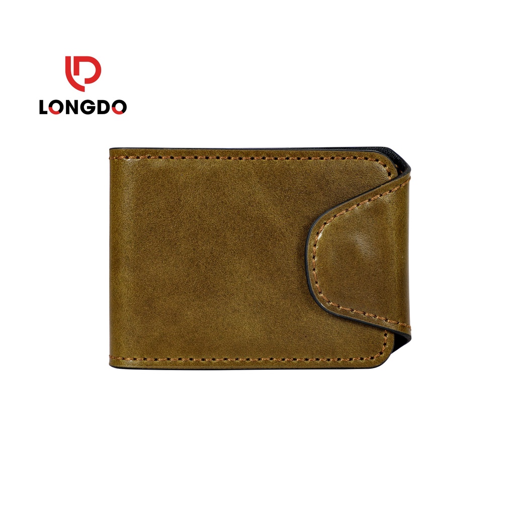 Ví sen 5 màu ô liu - Ví sen nam - Cam kết 100% da bò thật - Bảo hành 5 năm - Thương hiệu uy tín Longdo Leather