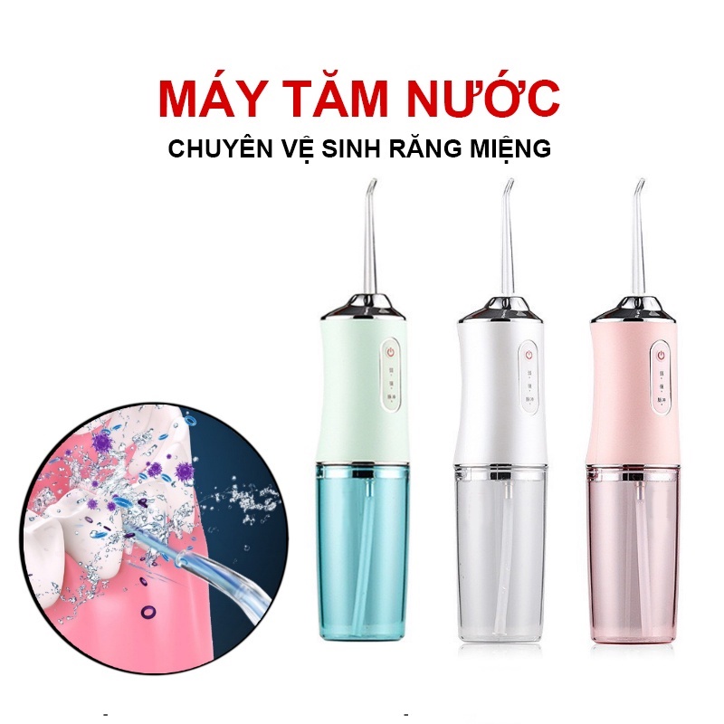 Máy Tăm Nước Cầm Tay - Tăm Nước Vệ Sinh Răng Miệng Oral Irrigator Bản Quốc Tế Chuẩn Châu ÂU