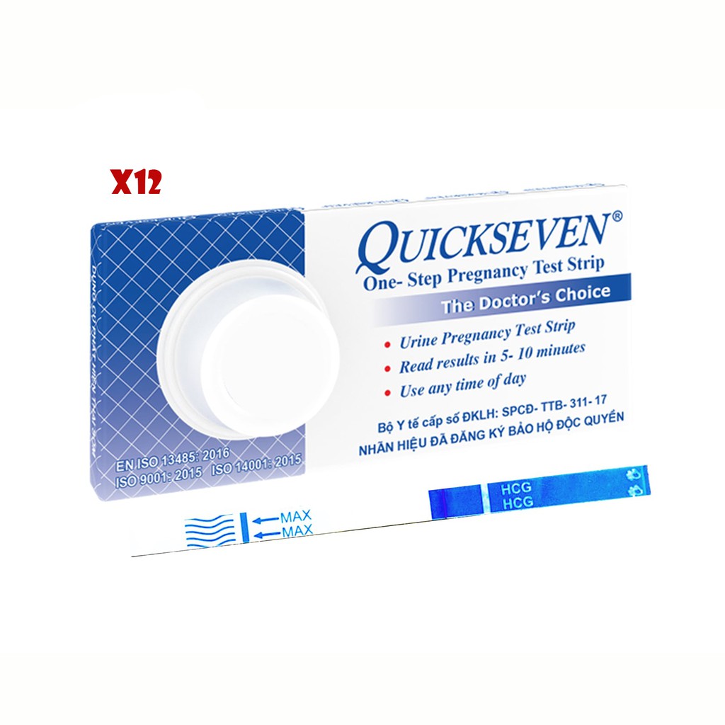 Que thử thai Quickseven phát hiện thai sớm - nhanh chóng - đơn giản - chính xác - Combo giá rẻ