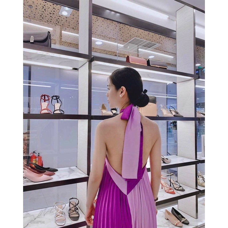 ĐẦM MAXI DẬP LI CỔ YẾM BIG SIZE (KÈM VIDEO HÌNH THẬT) | BigBuy360 - bigbuy360.vn