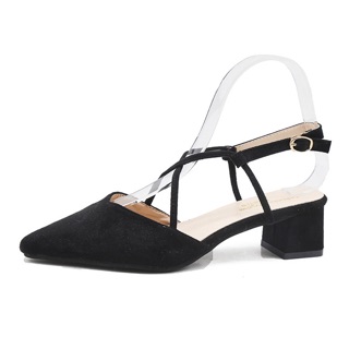 (Order) Giày búp bê quai chéo da lộn đế 3cm