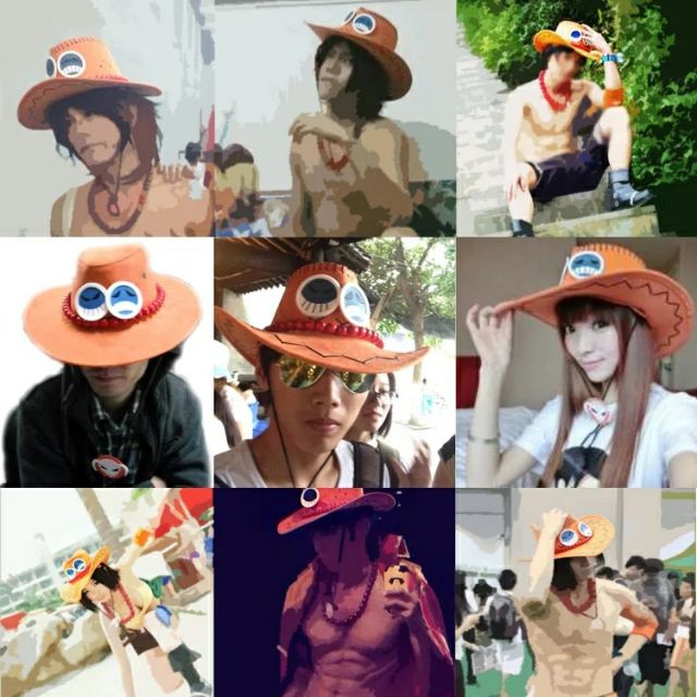 [RẺ VÔ ĐỊCH] Mũ ace cosplay one piece (vòng đầu 60cm)