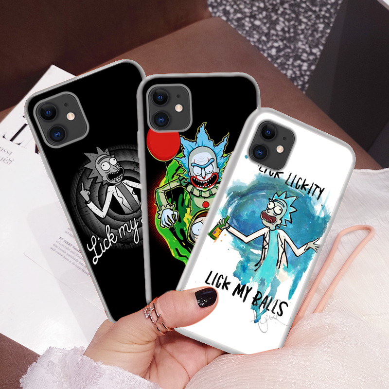 Ốp lưng họa tiết Rick And Morty Drawing cho iPhone 12 Mini 11 Pro XR XS Max