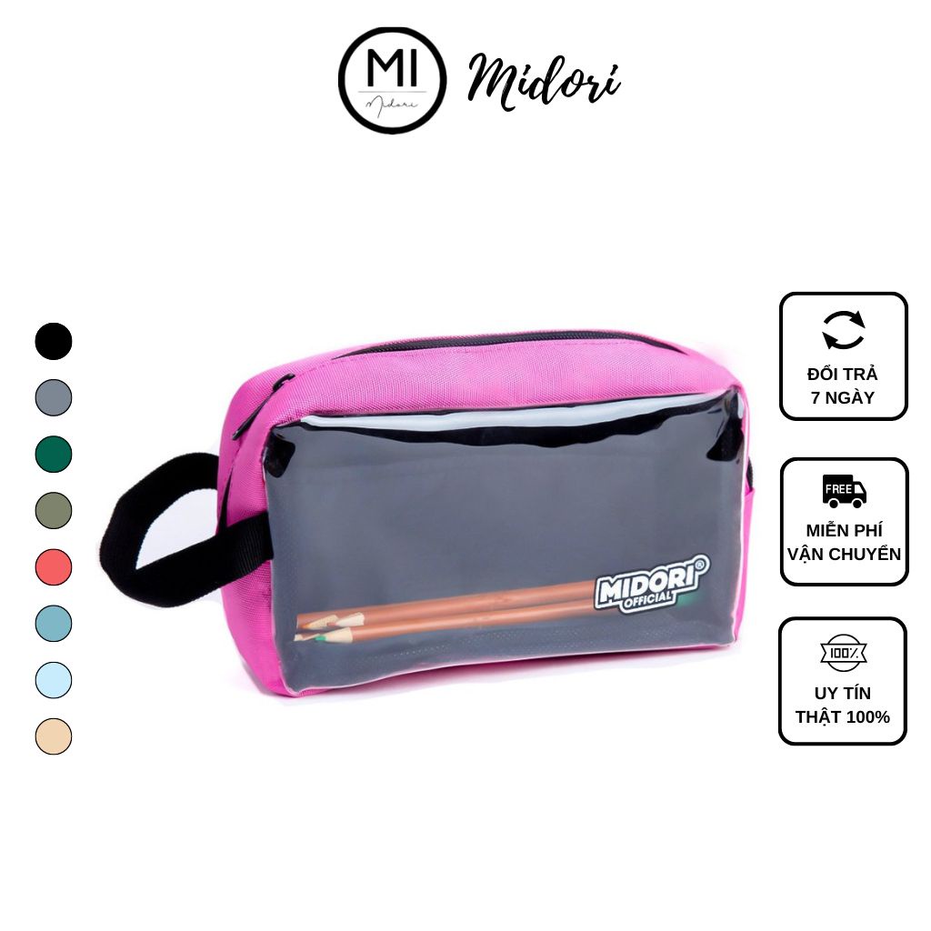 Hộp Bút Đựng Viết Nam Nữ Túi Thời Trang Unisex Canvas Siêu Bền Đẹp local brand Mi Midori