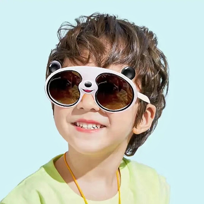 Kính, Kiếng Gấu Trúc Phân Cực Chống Tia UV Dễ Thương Cho Bé