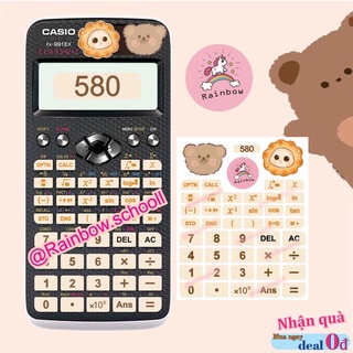 decal phím 580 gấu sticker nút trang trí bàn phím máy tính casio fx 580 vnx