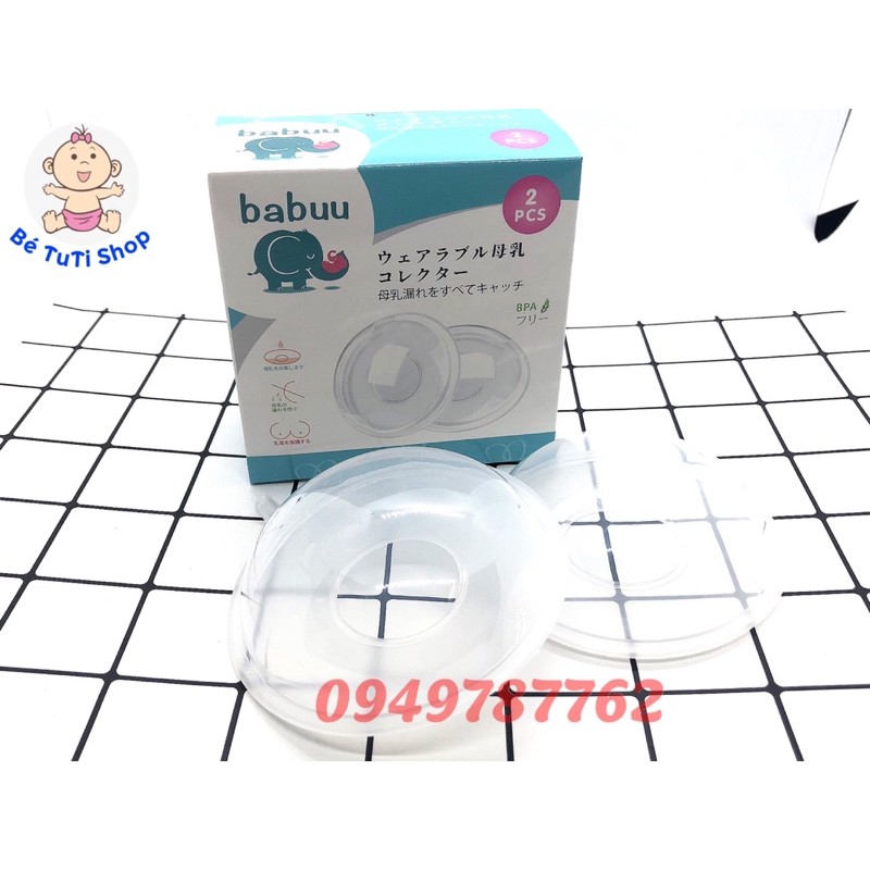 Hộp 2 dụng cụ hứng sữa Babuu Nhật Bản tiện lợi cho mẹ