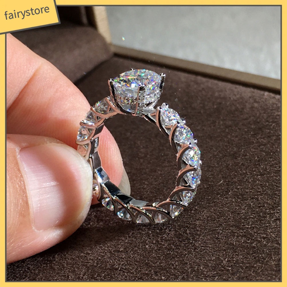 Nhẫn Hợp Kim Đính Đá Sang Trọng Cho Nữ